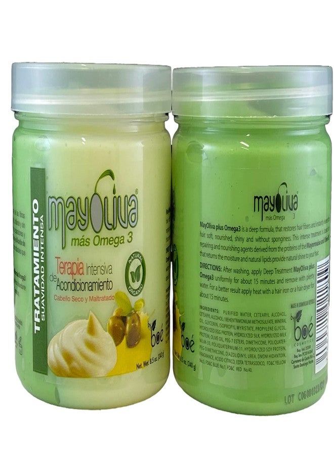 Mayoliva 4in1 Hair Repair Combo Set - Shampoo 11 oz, Leave-In 4.2 oz, Treatment 8.5 oz, Shine Drops 2 oz - Olive Oil & Mayonnaise Protein System - Deep Moisture, Anti-Frizz, Shine & Repair - Image 3