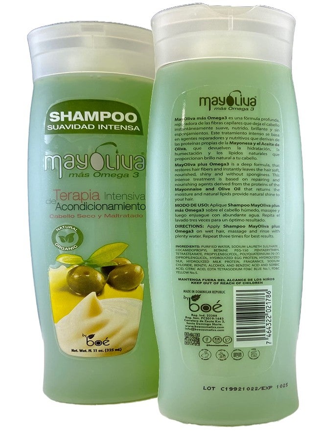 Mayoliva 4in1 Hair Repair Combo Set - Shampoo 11 oz, Leave-In 4.2 oz, Treatment 8.5 oz, Shine Drops 2 oz - Olive Oil & Mayonnaise Protein System - Deep Moisture, Anti-Frizz, Shine & Repair - Image 2