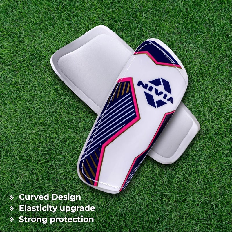 Nivia Classic Shin Guards with Sleeves for Youth and Adults, for Football Games Matches, Training, Basketball, Baseball, Cycling, Light Weight & Breathable Shin Guard with Lycra Sleeves (Medium) - Image 4