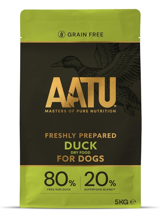 AATU 80/20 Complete Dry Dog Food, Duck 5kg - Dry Food Alternative to Raw Feeding, High Protein. No Nasties, No Fillers. - Image 1