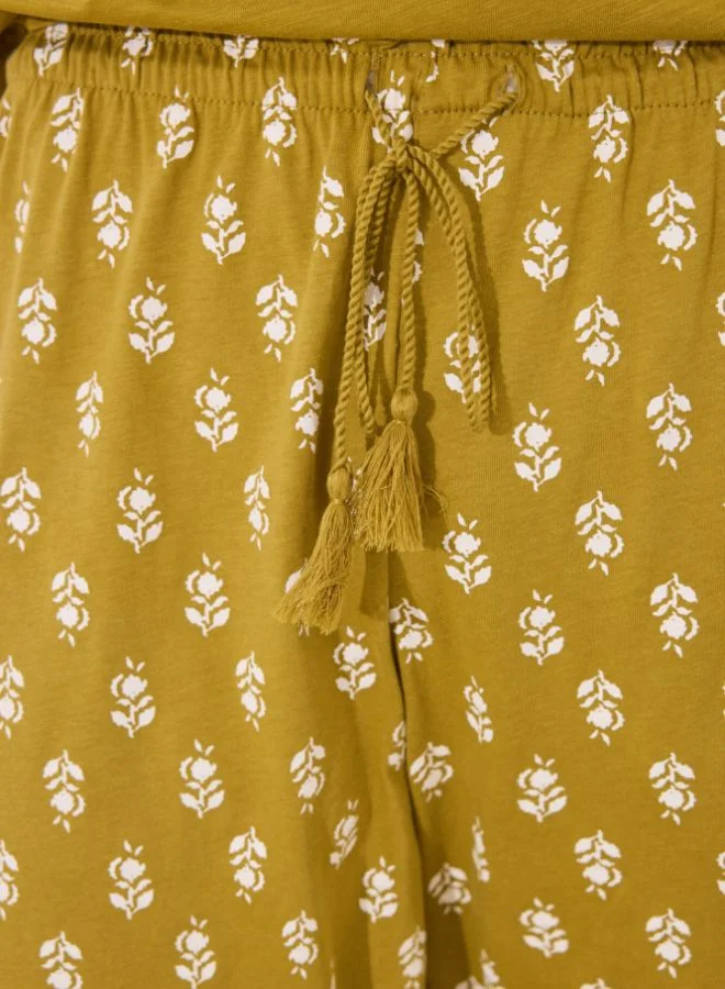 women'secret Long carrot trouser 100% cotton stamps