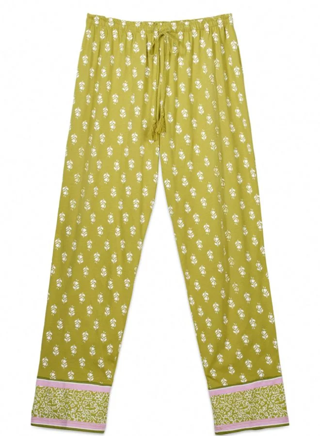 women'secret Long carrot trouser 100% cotton stamps