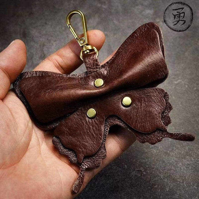 Yzikema Leather erfly Keychain, Boho erfly Women's Decorative Key Fob, Gifts For Nature Lovers And Insect Lovers - Image 2