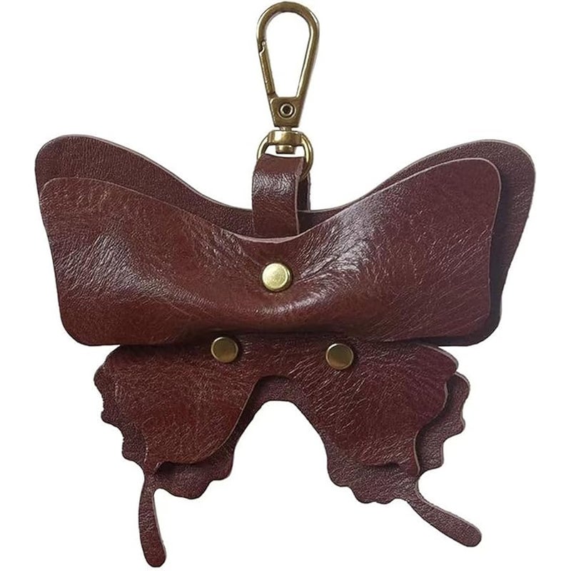 Yzikema Leather erfly Keychain, Boho erfly Women's Decorative Key Fob, Gifts For Nature Lovers And Insect Lovers - Image 1