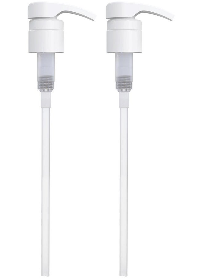BRIGHTFROM - Universal Dispensing Pump, Perfect For Shampoo & Conditioner 1 L (33.8 Oz) - Fits Popular Brands Or Any Refillable Bottles From 12Oz To 33.8Oz With 28/410 Neck Size, White (Pack Of 2) - Image 1