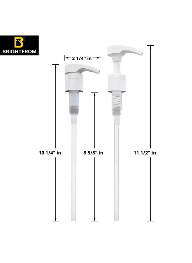 BRIGHTFROM - Universal Dispensing Pump, Perfect For Shampoo & Conditioner 1 L (33.8 Oz) - Fits Popular Brands Or Any Refillable Bottles From 12Oz To 33.8Oz With 28/410 Neck Size, White (Pack Of 2) - Image 1