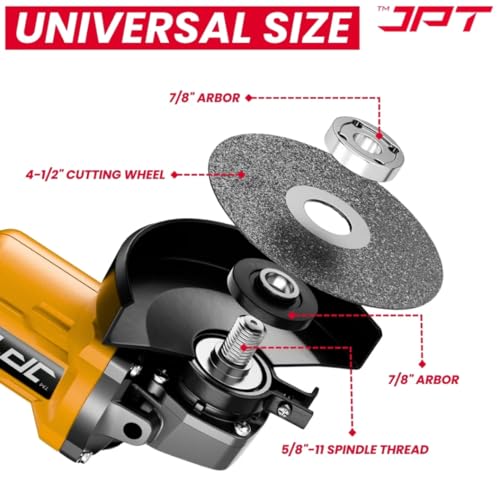 JPT 21V Heavy-Duty Cordless Angle Grinder Machine | Brushless Motor | 3-Speed Modes (5000–9000 RPM | 100mm Disc | Spindle & Speed Lock | 𝐖𝐢𝐭𝐡𝐨𝐮𝐭 𝐁𝐚𝐭𝐭𝐞𝐫𝐲 & 𝐂𝐡𝐚𝐫𝐠𝐞𝐫 - Image 4