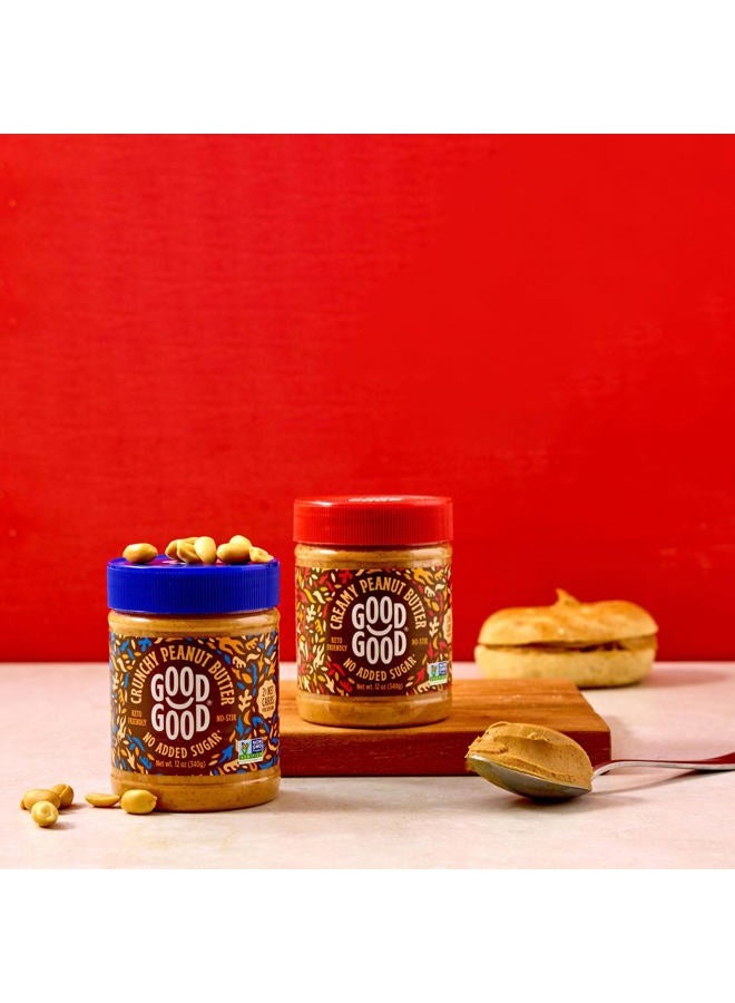GOOD GOOD Crunchy Peanut Butter Keto Friendly - Low Carb & No Added Sugars - Vegan - No Palm Oil or Preservatives - Non-GMO - 12 oz / 340g (Pack of 1) - Image 4