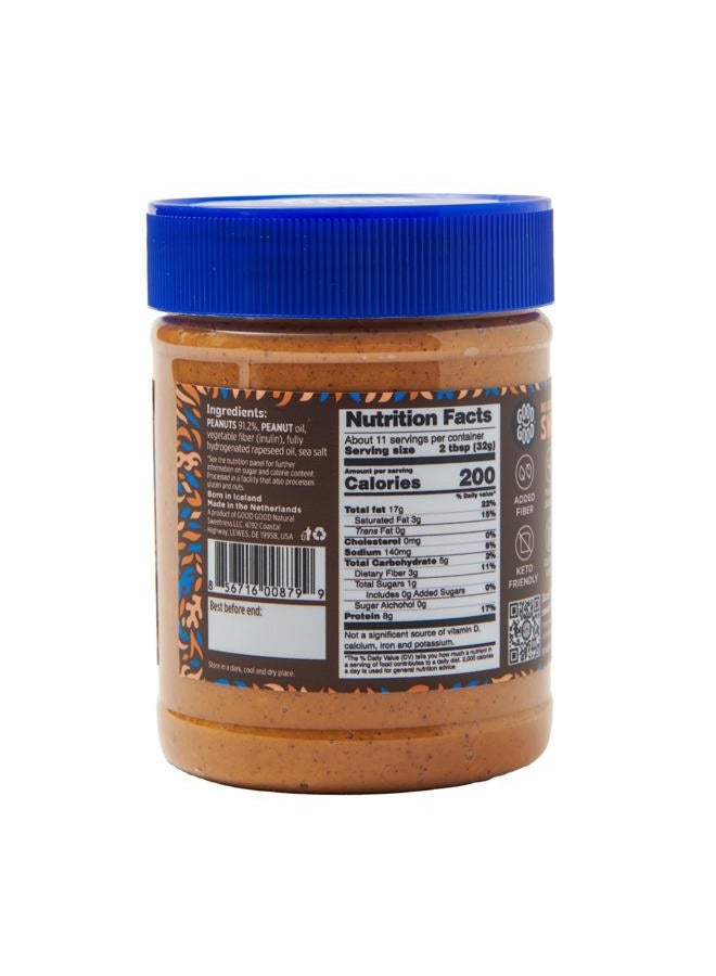 GOOD GOOD Crunchy Peanut Butter Keto Friendly - Low Carb & No Added Sugars - Vegan - No Palm Oil or Preservatives - Non-GMO - 12 oz / 340g (Pack of 1) - Image 3