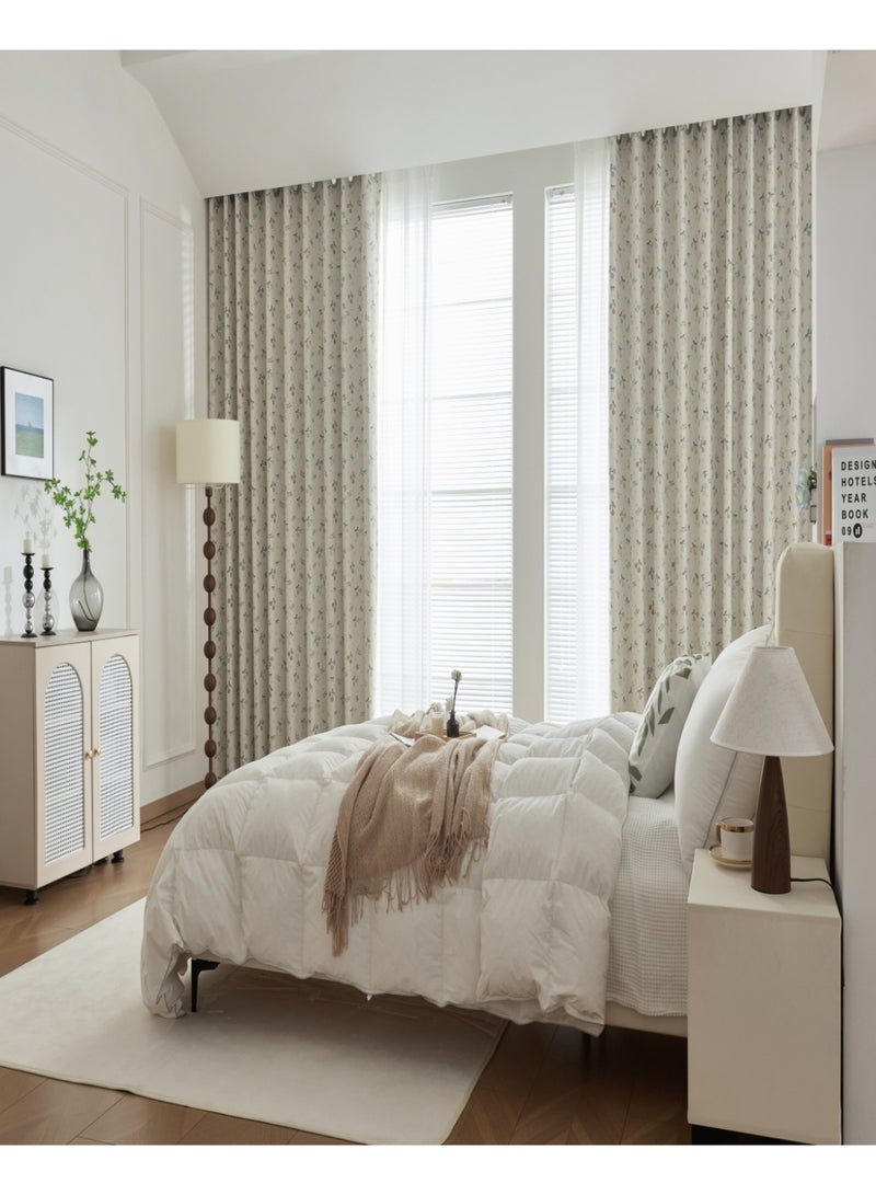 QBAID Chenille Blackout Curtain Panel with Grommet Top, Soft Textured Light Reducing Window Curtain for Bedroom Living Room, Multiple Size Options - Image 2