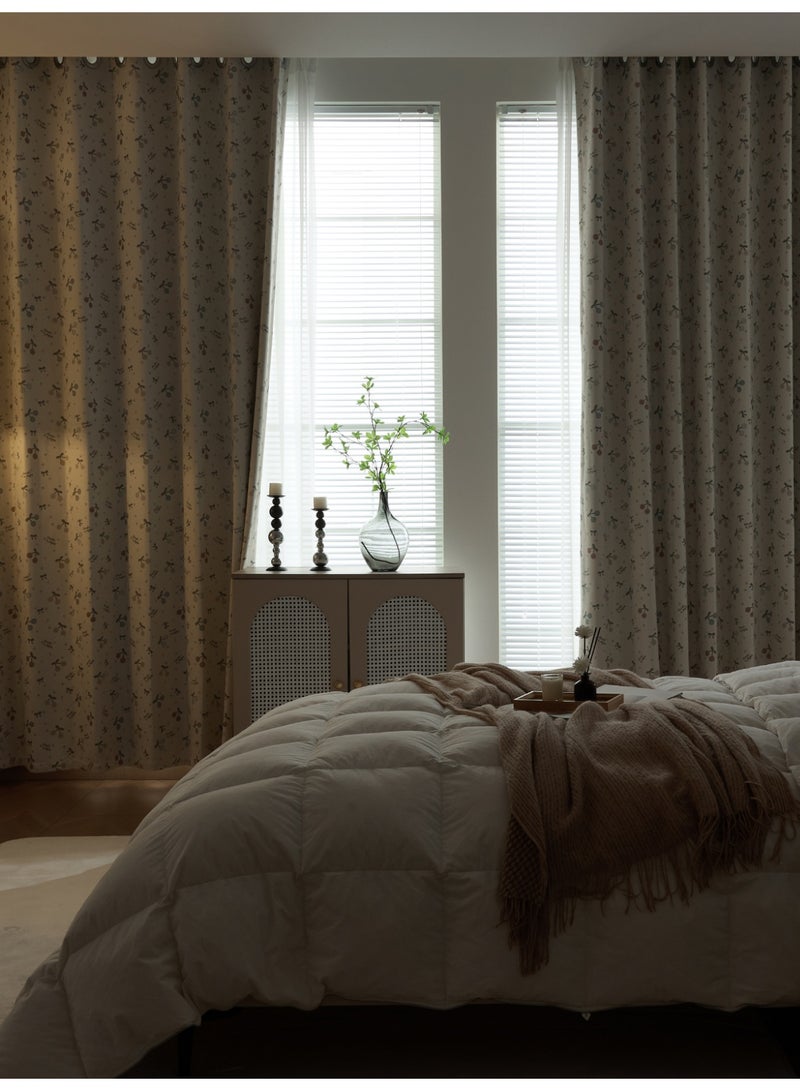 QBAID Chenille Blackout Curtain Panel with Grommet Top, Soft Textured Light Reducing Window Curtain for Bedroom Living Room, Multiple Size Options - Image 3