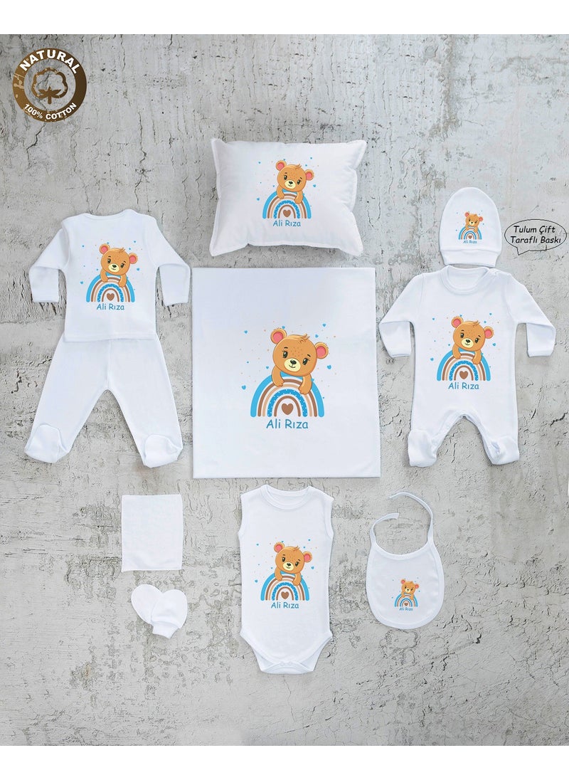 Yzc Home E1010 Personalized, Named, Baby Boy 10LU White Hospital Exit 