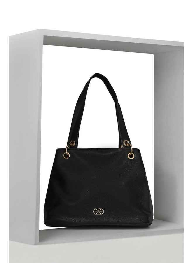 Allen Solly حقيبة كتف نسائية من ألين سولي، سوداء - Image 5