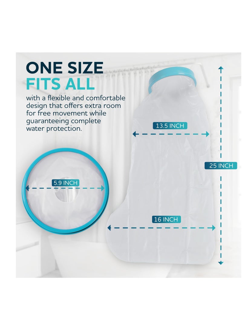XiuWoo Large Cast Cover for Shower Leg ,Waterproof Cast Cover for foot , Leg Cast Covers for Shower Adult Reusable Boot and Cast Protector with Water-Tight Sealing, Keeps Wounds Dry - Image 4