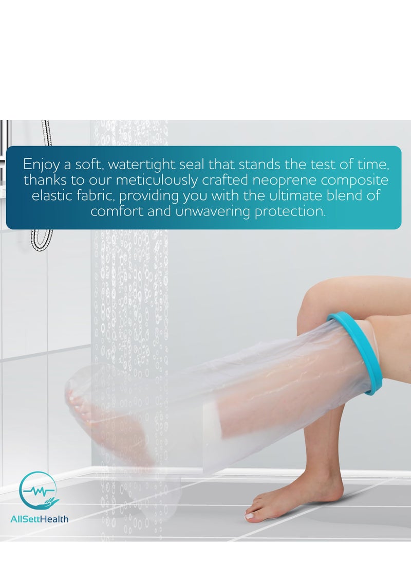 XiuWoo Large Cast Cover for Shower Leg ,Waterproof Cast Cover for foot , Leg Cast Covers for Shower Adult Reusable Boot and Cast Protector with Water-Tight Sealing, Keeps Wounds Dry - Image 5
