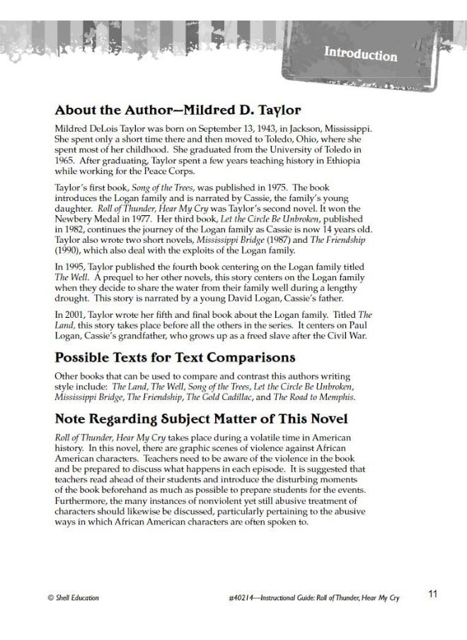 null - Roll of Thunder, Hear My Cry: An Instructional Guide for Literature - Image 1