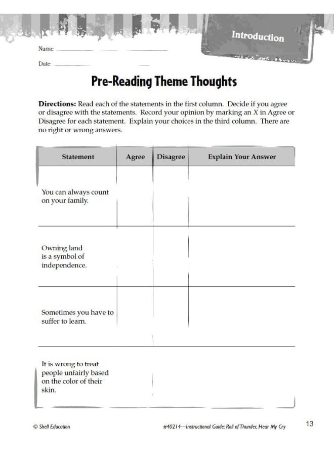 null - Roll of Thunder, Hear My Cry: An Instructional Guide for Literature - Image 1