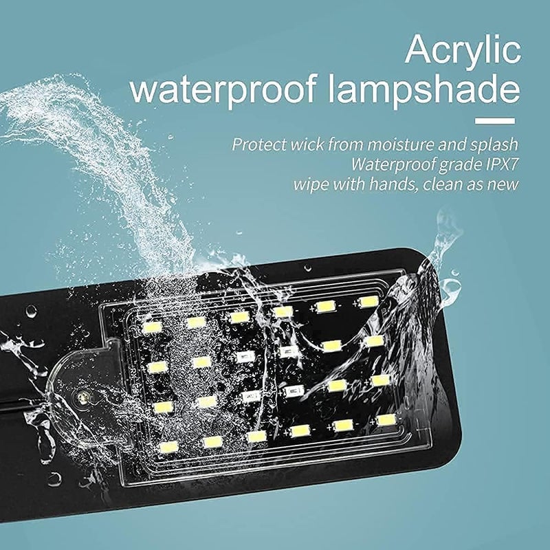 VAYINATO M-280 (Wrgb) ضوء LED سوبر سليم لحوض السمك مناسب للنباتات في حوض 1~3 أقدام إضاءة نمو مبتكرة مصباح مثبت، كهربائي سلكي، أسود من بيتزلايف وورلد - Image 5