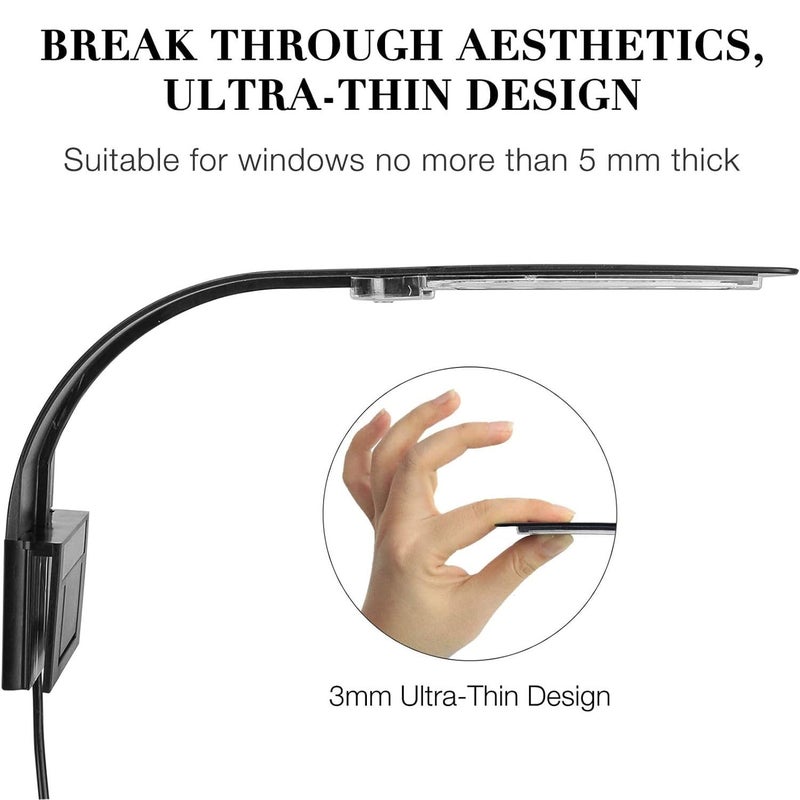 VAYINATO M-280 (Wrgb) ضوء LED سوبر سليم لحوض السمك مناسب للنباتات في حوض 1~3 أقدام إضاءة نمو مبتكرة مصباح مثبت، كهربائي سلكي، أسود من بيتزلايف وورلد - Image 4