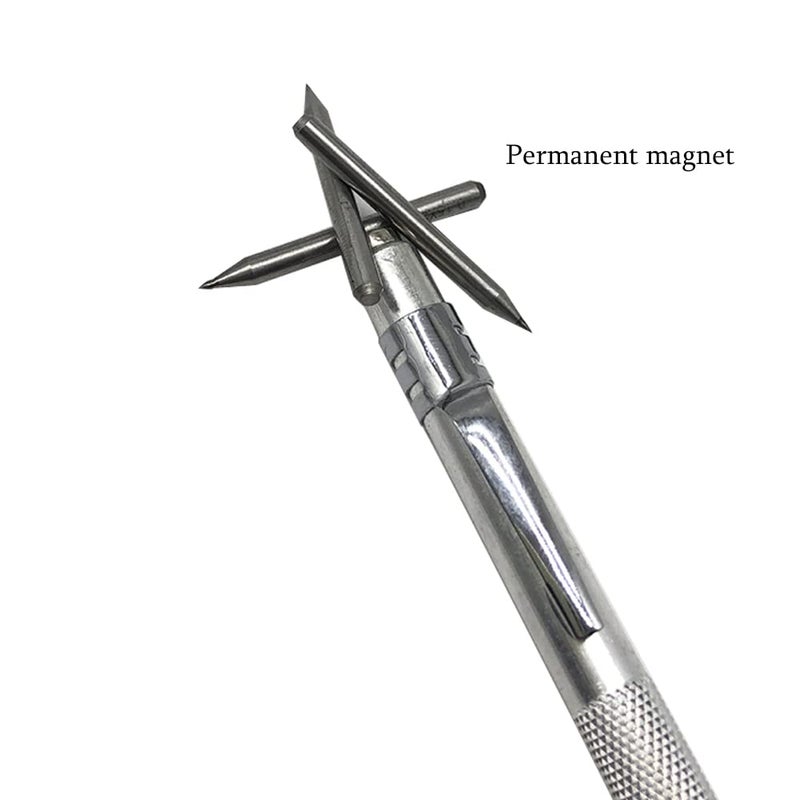 NEPAK 2 Pack Tungsten Carbide Scriber with Magnet,with Extra 12 Replacement Marking Tip,Etching Engraving Pen for Glass/Ceramics/Metal Sheet - Image 5