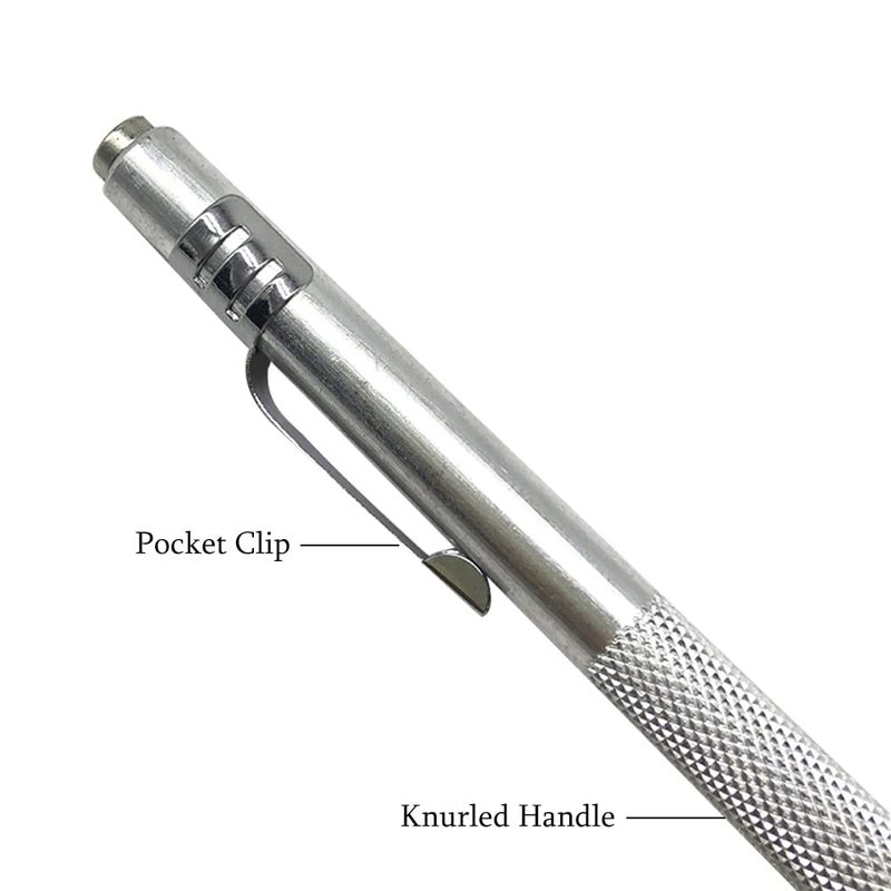 NEPAK 2 Pack Tungsten Carbide Scriber with Magnet,with Extra 12 Replacement Marking Tip,Etching Engraving Pen for Glass/Ceramics/Metal Sheet - Image 4
