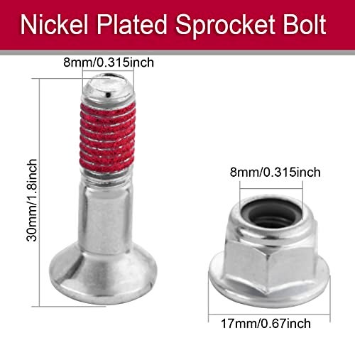 NACHEE Crf50 Sprocket Bolt Kit,Motorcycle Double Locked Sprocket Fastening kit Compatible with Dirt Bike Yamaha YZ YZF Kawasaki KX KXF Suzuki RM RMZ Honda CR CRF,6 Pcs - Image 3