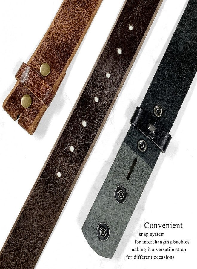 Belts.com BS304 Genuine Full Grain Vintage Leather Belt Strap with Snaps on 1-1/2"(38mm) wide (Tan, 34) - Image 2
