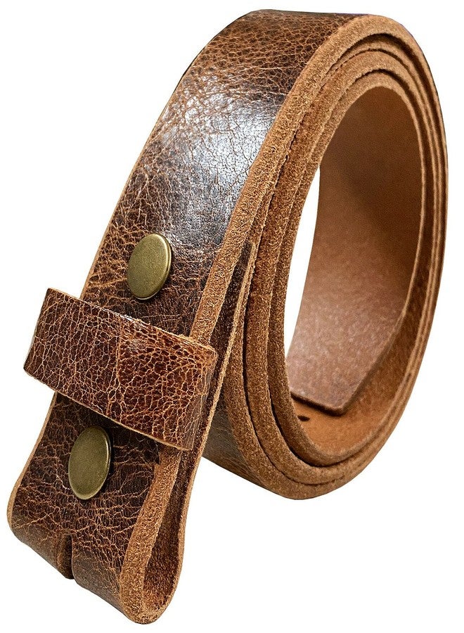 Belts.com BS304 Genuine Full Grain Vintage Leather Belt Strap with Snaps on 1-1/2"(38mm) wide (Tan, 34) - Image 1