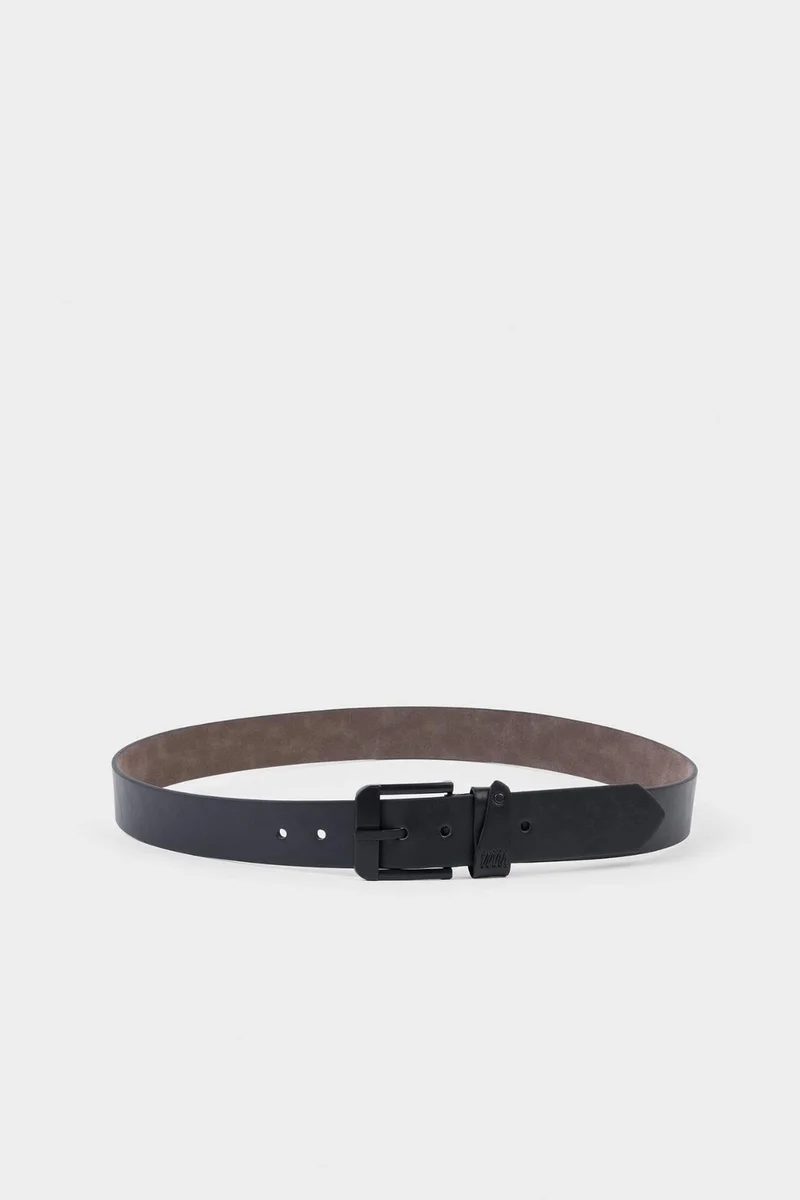 Man Rectangle Clasp Faux Leather