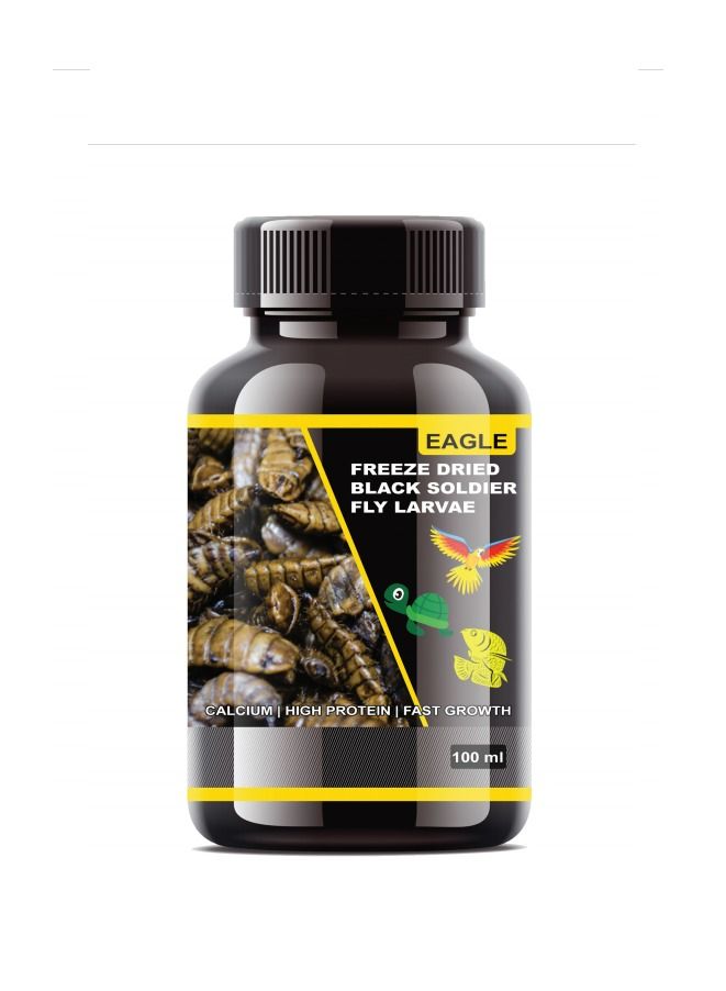 Freeze Dried Black Soldier Fly Larvae Arowana And Oscar Fish Food 100Ml