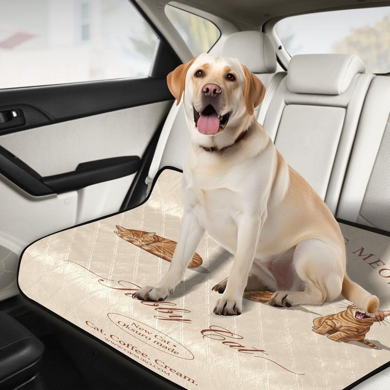 2 Pack Cat Pet Mat Dog Pee Mat Washable Anti Slip Mat for Car and Airplane 24x36in＋36x42in Cat Poster Portrait - Image 5
