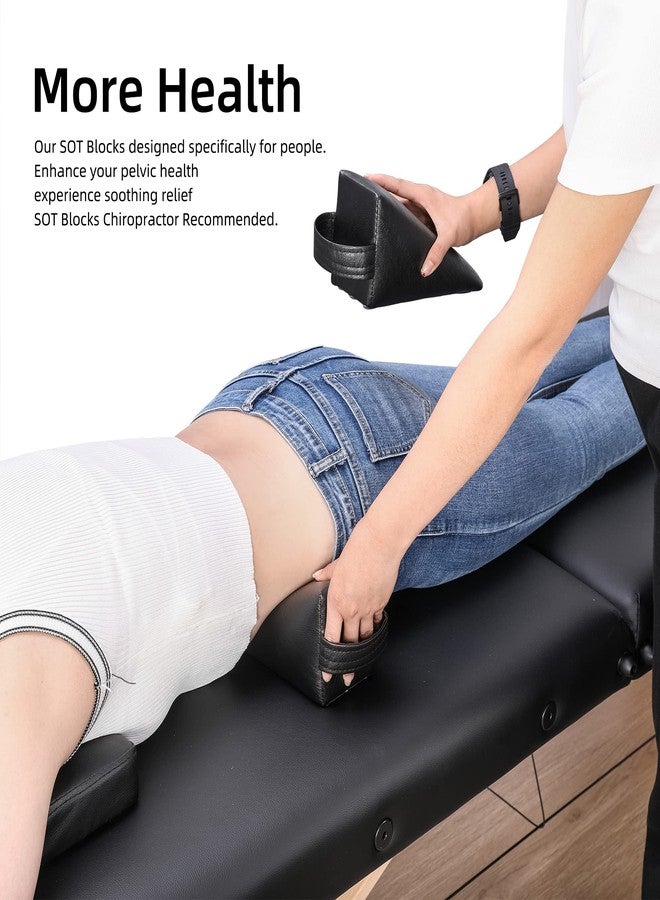 Fewener Pelvic Sacral SOT Blocks | Pelvis Wedges not only Sufficient Padding but Also Great Support effectly for Sciatic Nerve/Back Hip Pain just Like Your Chiropractor,1/Pair,Black - Image 3