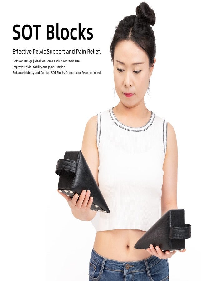 Fewener Pelvic Sacral SOT Blocks | Pelvis Wedges not only Sufficient Padding but Also Great Support effectly for Sciatic Nerve/Back Hip Pain just Like Your Chiropractor,1/Pair,Black - Image 2