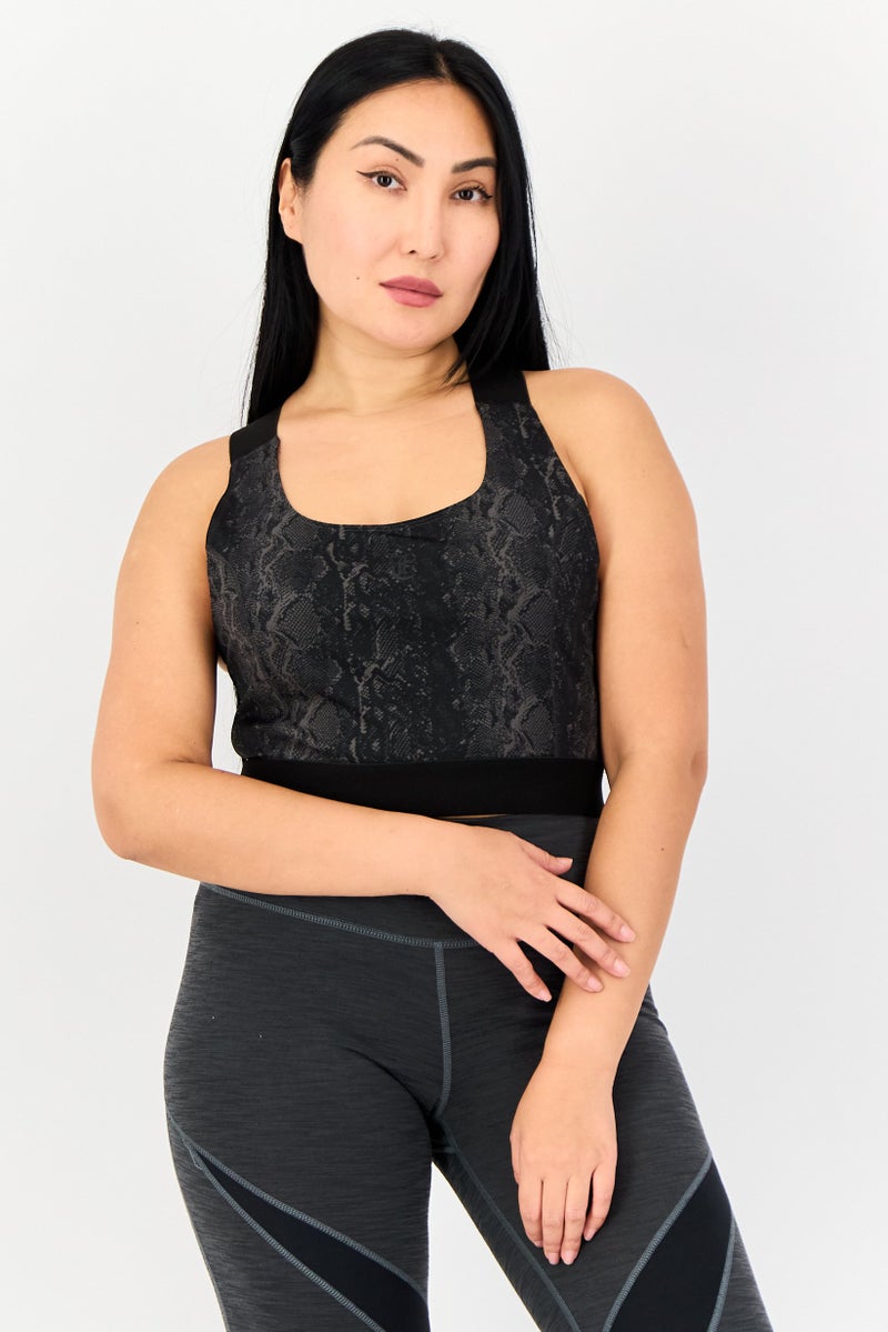 Juicy Couture تي شيرت تدريب بلا أكمام للنساء، أسود - Image 1