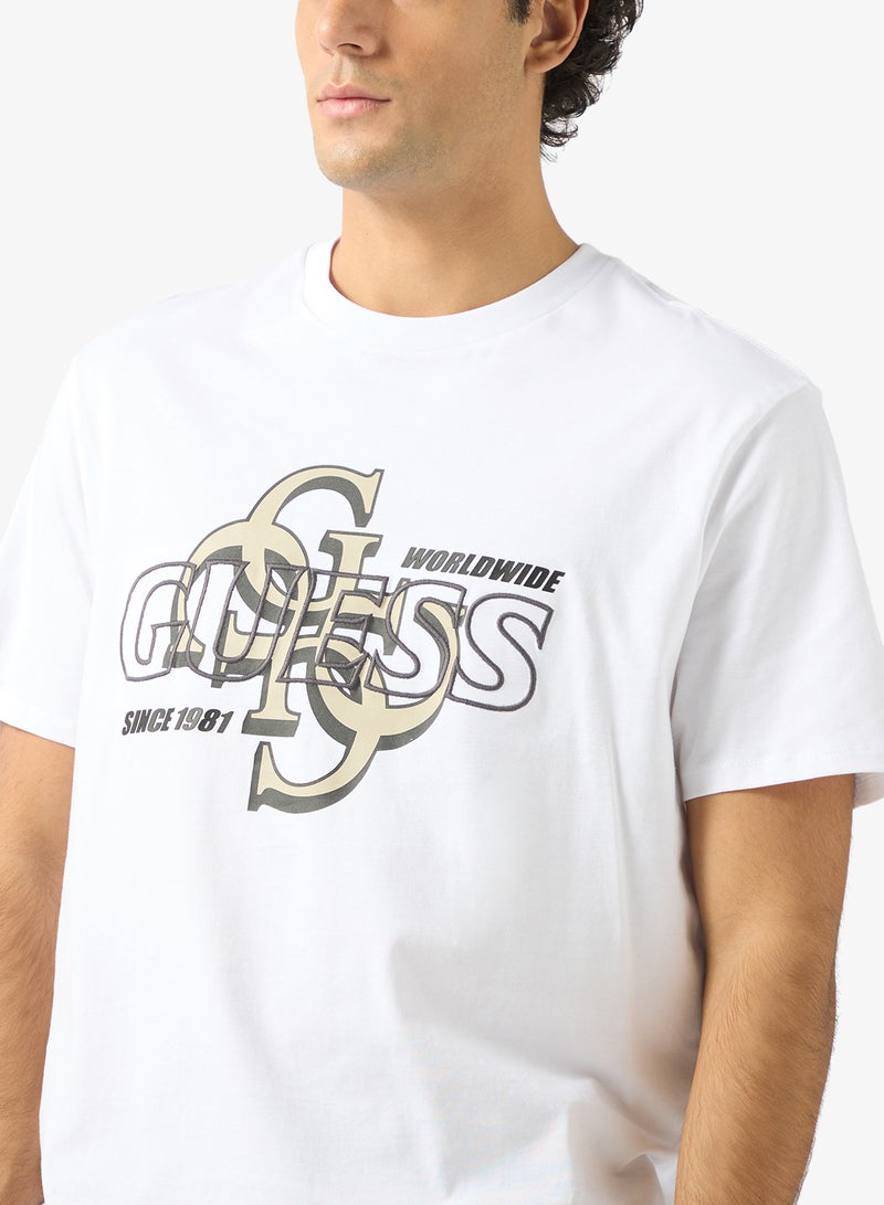 GUESS Short Sleeve Drop Shadow T-Shirt - Image 3