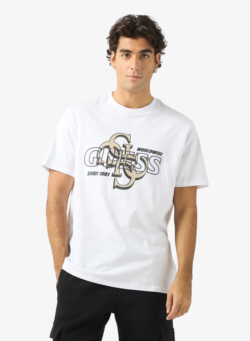 GUESS Short Sleeve Drop Shadow T-Shirt