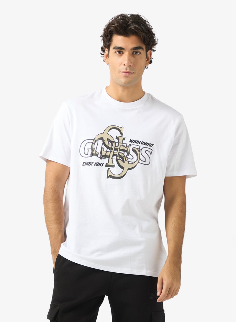 GUESS Short Sleeve Drop Shadow T-Shirt - Image 1