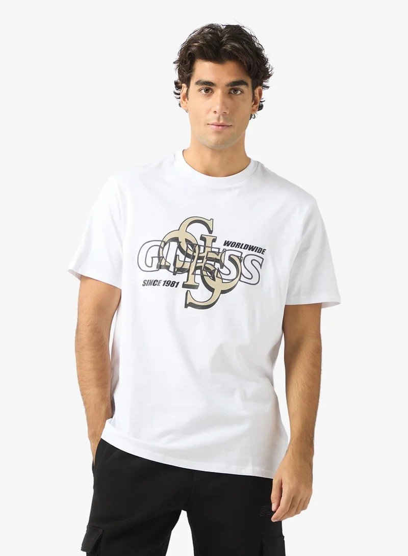 GUESS Short Sleeve Drop Shadow T-Shirt