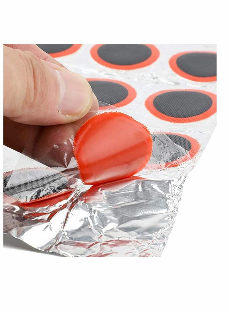 Y&D 48Pcs Square Patch + 48pcs Round Bike Tyre Repair Kits Inner Tube Puncture Kit Rubber Glue Tool Patches for Repairing  - Image 4