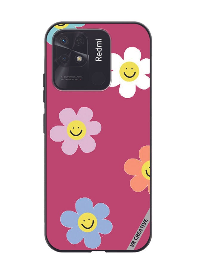VR CREATIVE Protective Case Cover For Xiaomi Redmi 10C Flower Design Multicolour - Image 1