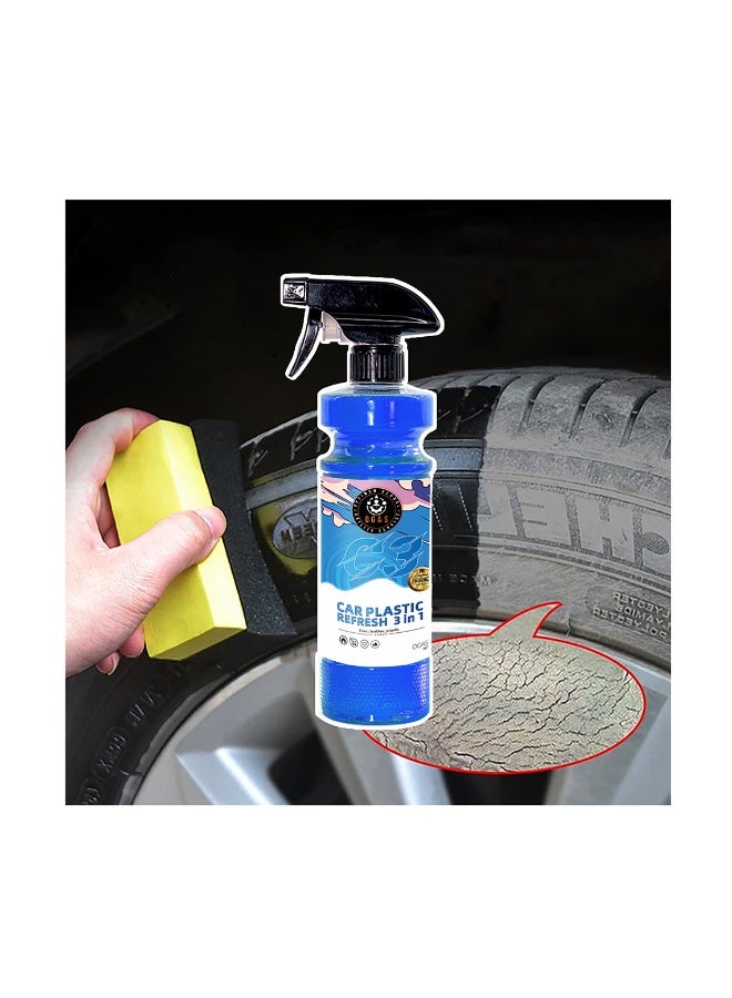 جومو ستور منظف وتجديد البلاستيك للسيارة 3 في 1 – للإطارات والبلاستيك والجلد – لمعان وحماية طويلة الأمد - Image 2