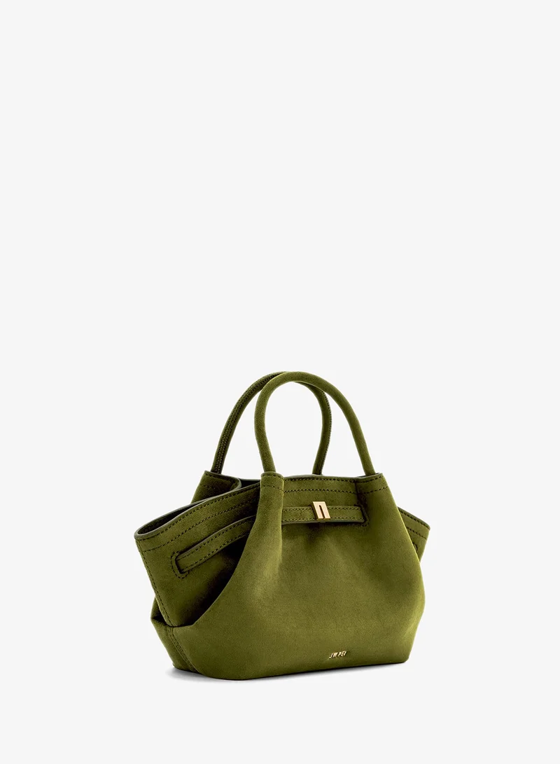 JW PEI dark olive Hana Mini Faux Suede Tote Bag for Women | Best Price UAE