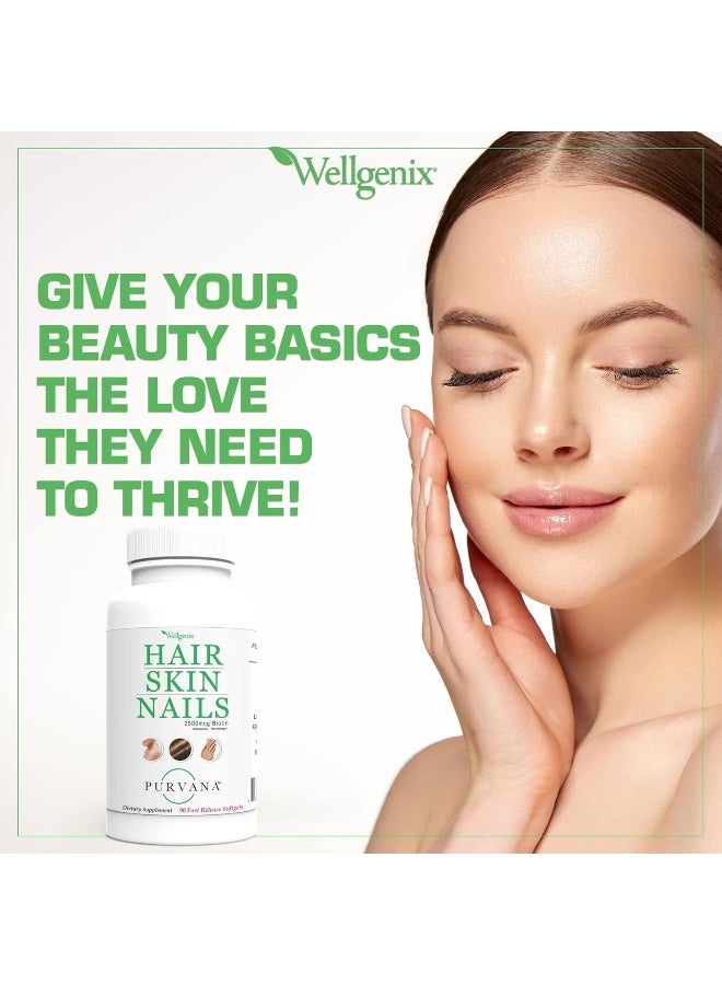 wellgenix Purvana Hair Skin Nails Softgels for Women - Image 4