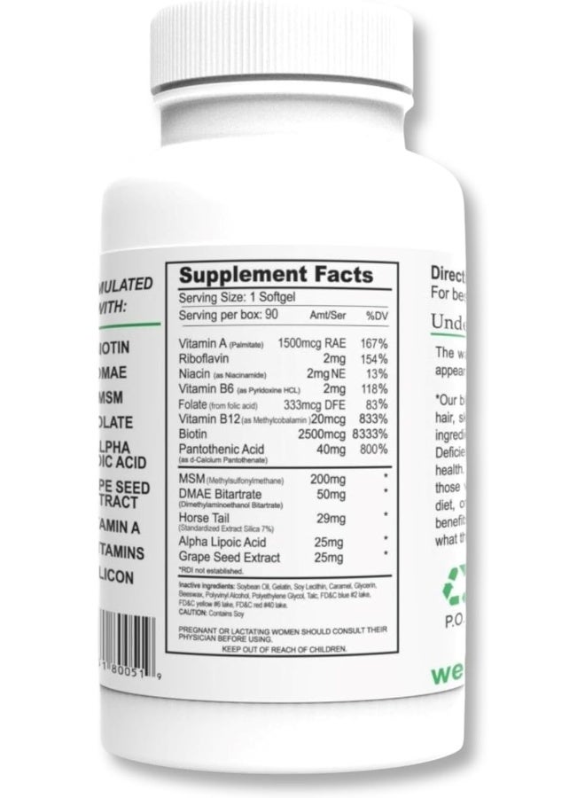 wellgenix Purvana Hair Skin Nails Softgels for Women - Image 2