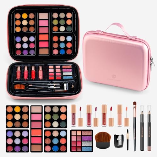 Color Nymph Makeup for Teens with Reusable Pink Handbag, All In One Girls Makeup Sets Makeup Kits for Girls Women with Eyeshadow Blushes Bronzer Highlighter Lipgloss - Image 1