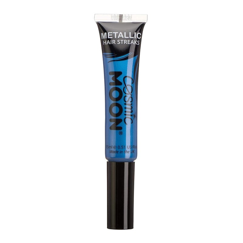 Metallic Hair Color Streaks | Cosmic Moon 0.50fl oz - Blue | Temorary Wash Out Hair Dye