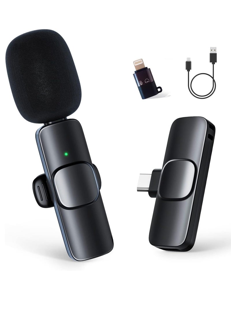 ELTRAZONE Wireless Lavalier Microphone,Wireless Clip Mic,Lapel Clip-on Microphone, for Smartphone, Laptop, Video Recording, Tiktok, Facebook Live, YouTube Live Stream - Image 1