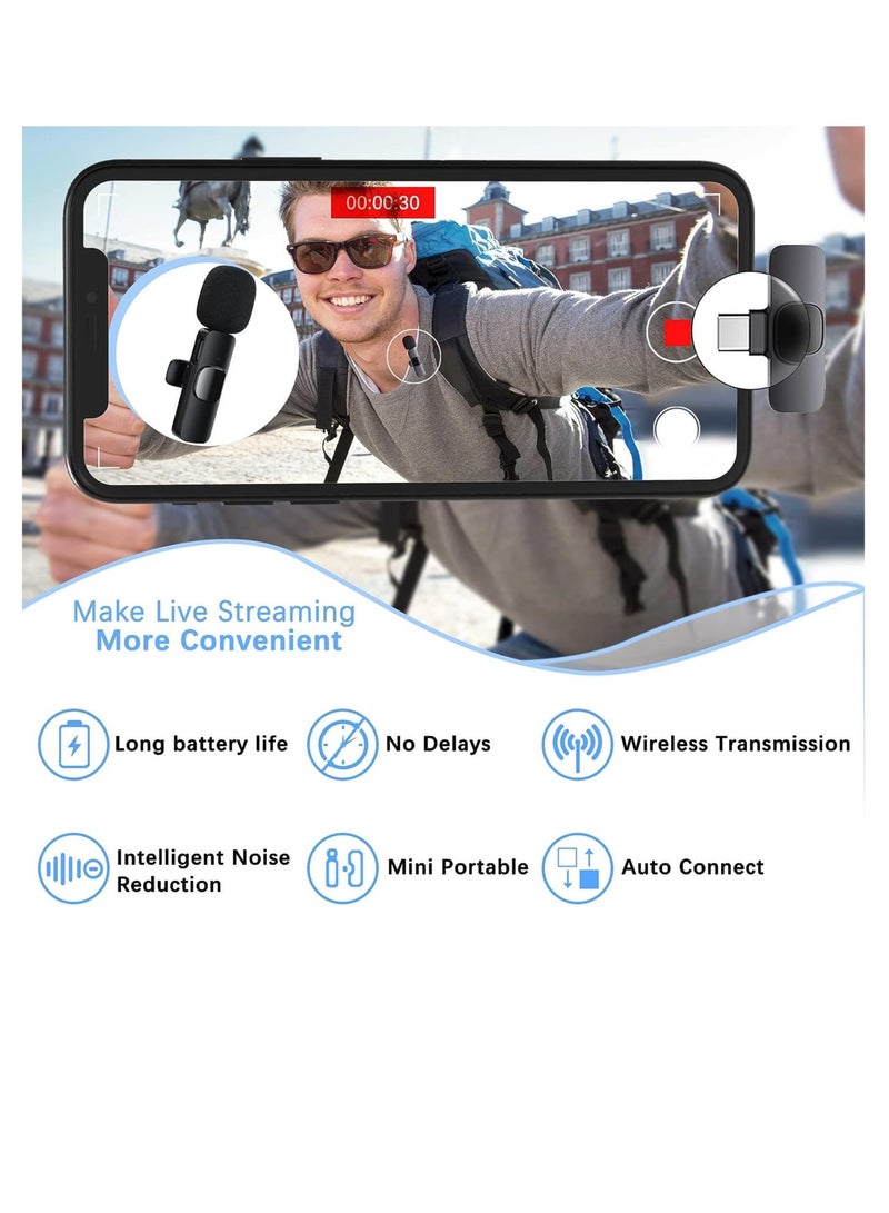 ELTRAZONE Wireless Lavalier Microphone,Wireless Clip Mic,Lapel Clip-on Microphone, for Smartphone, Laptop, Video Recording, Tiktok, Facebook Live, YouTube Live Stream - Image 2
