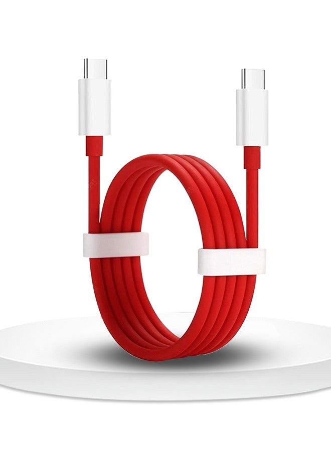 OnePlus Fast Charging Type-C to Type-C Cable – 1 Meter Red - Image 3