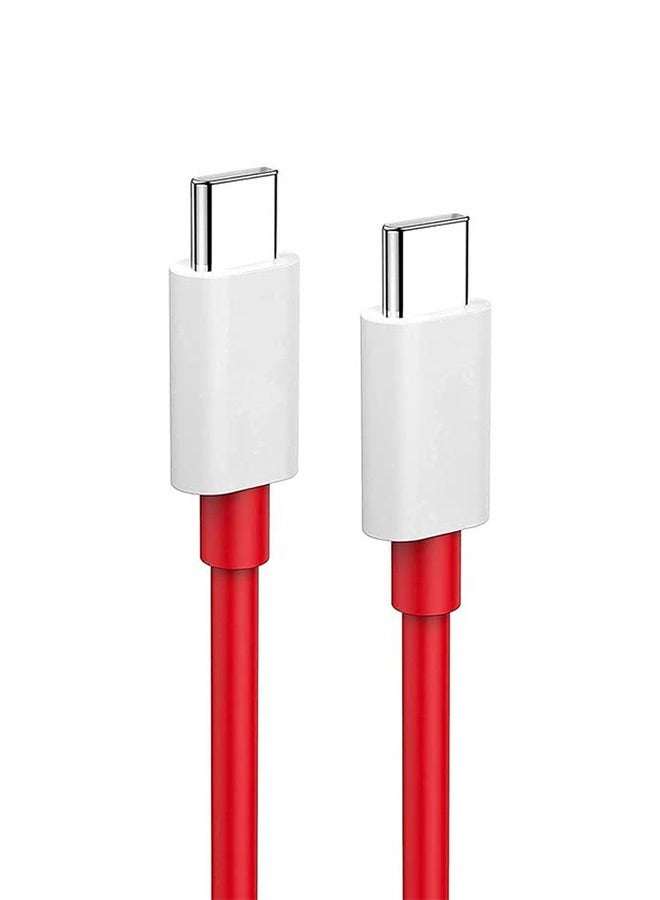 OnePlus Fast Charging Type-C to Type-C Cable – 1 Meter Red - Image 1